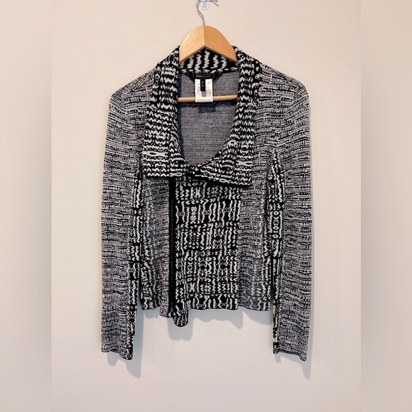 BCBG Maxazria Zipper Cardigan SILK BLEND ~ SIZE SMALL 🐻 - Picture 1 of 7